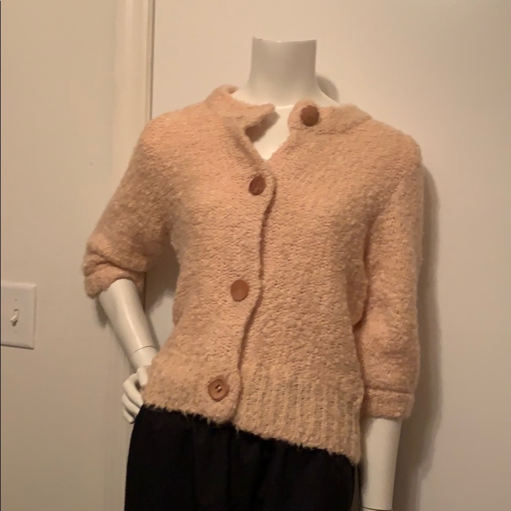 Anthropologie peach colored sweater